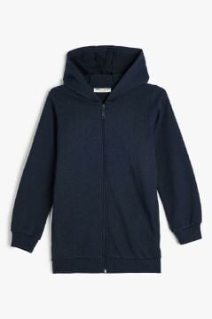 Koton Lacivert Çocuk Düz Sweatshirt