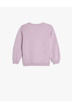 Koton Kız Bebek Çiçekli Sweatshirt Uzun Kollu Bisiklet Yaka Pamuklu
