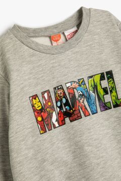 Koton Erkek Bebek Marvel Sweatshirt Lisanslı Uzun Kollu Bisiklet Yaka Pamuklu Şardonlu
