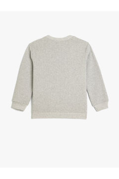 Koton Erkek Çocuk Sweatshirt Paris Baskılı Bisiklet Yaka Uzun Kollu Şardonlu