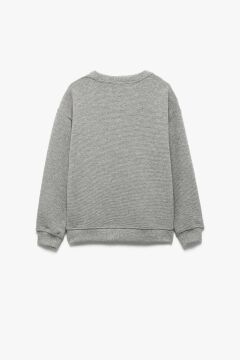 Koton Erkek Çocuk Uzun Kollu Bisiklet Yaka Baskılı Pamuklu Sweatshirt