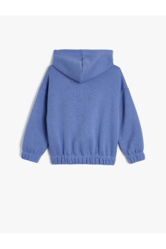 Koton Kız Çocuk Uzun Kollu Bisiklet Yaka Baskı Detaylı Sweatshirt