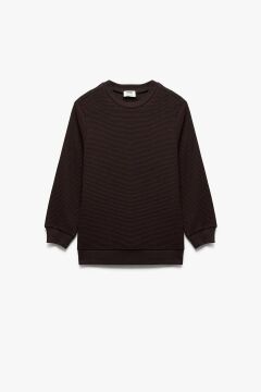 Koton Erkek Çocuk Pamuklu Uzun Kollu Bisiklet Yaka Basic Sweatshirt