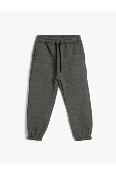 Koton Erkek Çocuk Basic Jogger Eşofman Altı Beli Bağlamalı Cepli Şardonlu