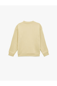 Koton Erkek Çocuk Uzun Kollu Düğme Detaylı Yuvarlak Yaka Oversize Sweatshirt