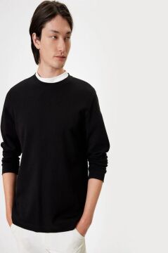 Koton Bisiklet Yaka Sweatshirt Basic Uzun Kollu Pamuklu