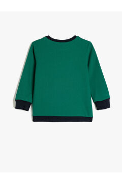 Koton Erkek Çocuk Baskılı Uzun Kollu Bisiklet Yaka Sweatshirt