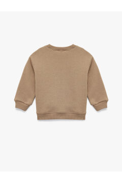 Koton Erkek Bebek Bisiklet Yaka Uzun Kollu Şardonlu Aslan Baskılı Sweatshirt