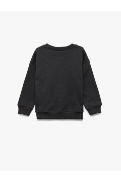Koton Erkek Bebek Uzun Kollu Bisiklet Yaka Pamuklu Baskılı Sweatshirt