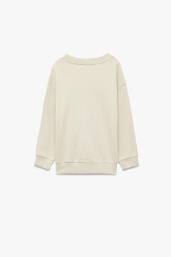 Koton Erkek Bebek Pamuklu Uzun Kollu Bisiklet Yaka Kaplan Baskılı Sweatshirt