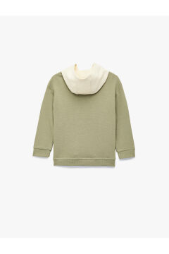 Koton Erkek Bebek Pamuklu Uzun Kollu Bisiklet Yaka Kapşonlu Sweatshirt