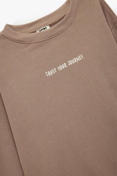 Koton Erkek Çocuk Pamuklu Uzun Kollu Bisiklet Yaka Baskılı Sweatshirt