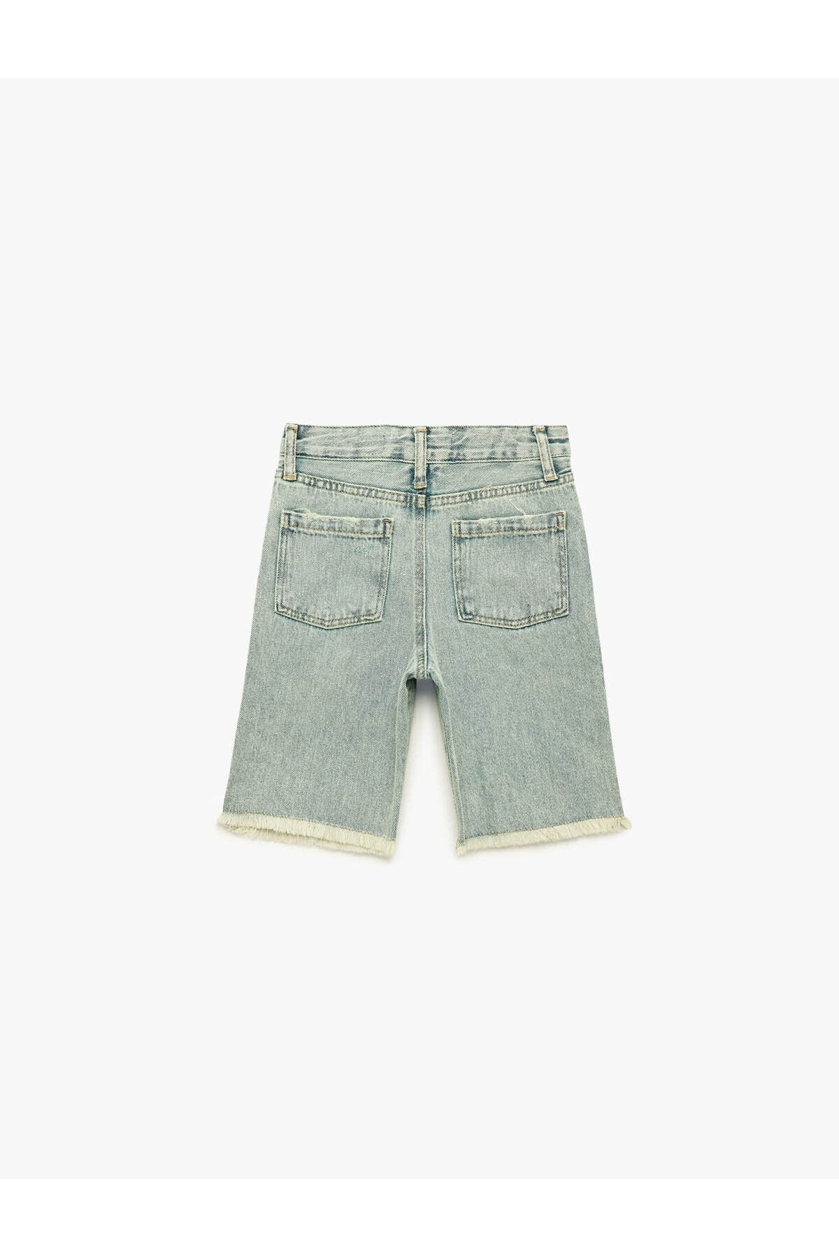 Koton Erkek Çocuk Yıpratma Detaylı Pamuklu Cepli Denim Şort