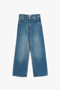Koton Kız Çocuk Bol Paça Kot Pantolon - Wide Leg Jean