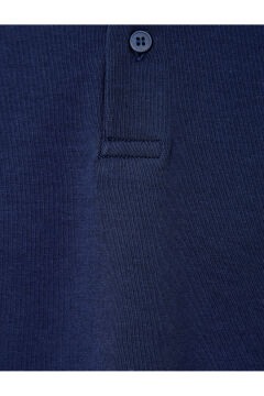 Koton Polo Yaka Sweatshirt Düğmeli Pamuklu