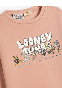 Koton Kız Çocuk Looney Tunes Sweat Lisanslı Bisiklet Yaka Uzun Kollu Şardonlu
